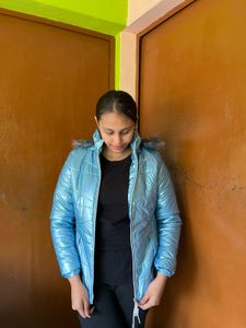 Stylish Blue Puffer Jacket