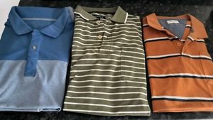 three men&#39;s t shirts