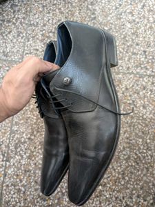 Original Louis Philippe Formal Black Leather Shoes