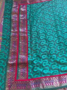 Green Saree With Blouse