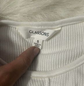 Glassons white ribbed top