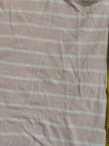Striped Tee with Floral Detail