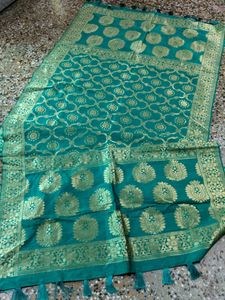 Emerald Green Brocade Dupatta