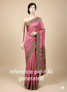 Gorgeous Pink Embellished Saree