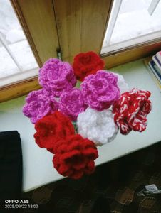 Crochet Flower Bouquet Set of 3