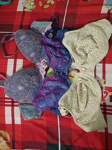 Elegant Lace Trim Bra - Size Unknown 34 to 36