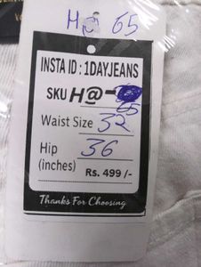 H@65 Size-32 (Sale) Latest Ladies high waist Jeans