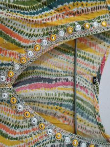 Beutiful A Line Kurti With Beautiful Neck Design