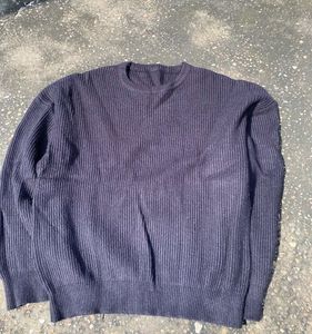 Classic Black Ribbed Knit Sweater