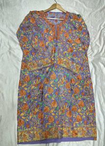 Georgete Original Chinar Work Kurtis