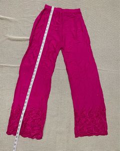 Pink Chikankari Palazzo Pant