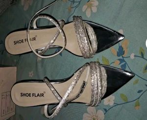 Sparkly Silver Heels
