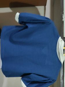 Chic Blue &amp; White Polo Shirt