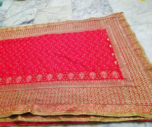 Red embroidery bridal saree 👰‍♀️😍✨ #BridalSaree