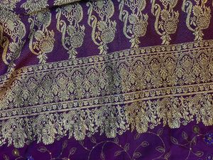 Purple &amp; Gold Fabric
