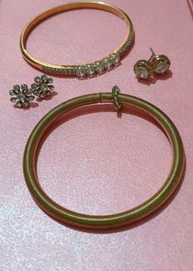 Party Wear Bracelet + Earrings Combo (Lightweight)