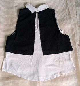 Off White With Black Stylish Top