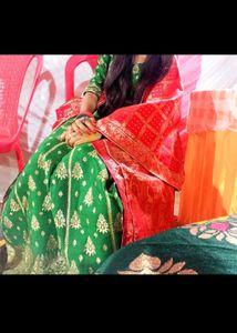 Green & Red Lehnga For Mehndi Function & Others