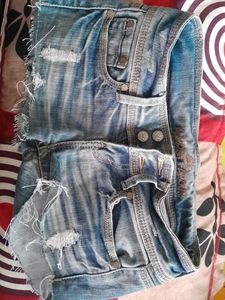 Denim Low Waist Shorts