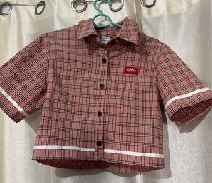 Peach Crop Shirt for Women