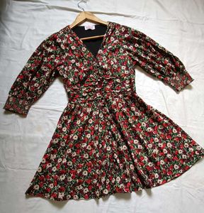 Unused Black Floral Dress