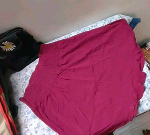 Maroon Ethnic Skirt