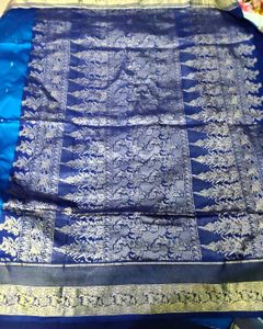 Elegant Blue banarasi Silk Saree