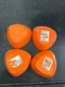 Orange Triangle Dishes (Set of 4)