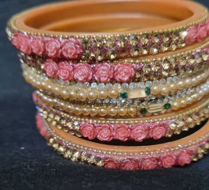 Set of Orange &amp; Pink Bangles