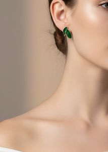 Waterproof | Leaf Design Resin Stud Earrings