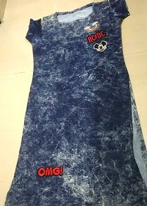 Girls Denim Kurti Patches