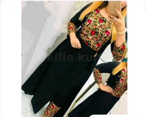 Embroidered Black Pant Designer Kurta Suit