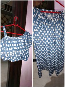 Polka Dot Pallazo Pant & Top Set