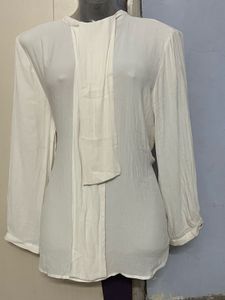 Zara Branded White Elegant Top