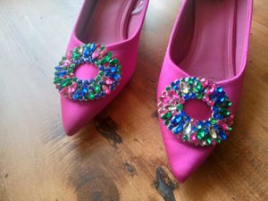 Pink Jeweled Heels