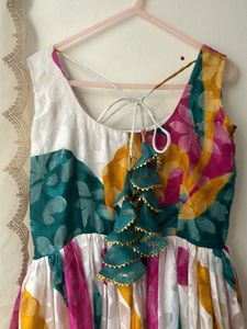 White Anarkali with Dupatta