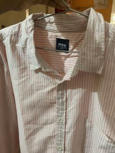 Max Pink Striped Button Down