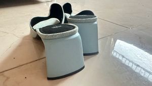 Block Heel Sandals- Denim