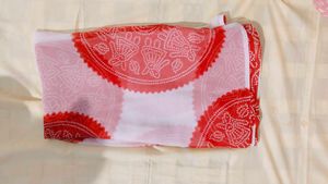 Elegant Red &amp; White Saree(New )