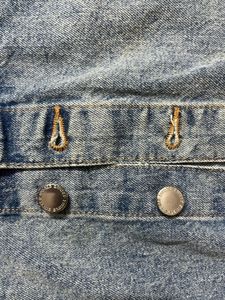 Button-Front Denim Mini Skirt