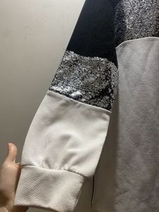 Black N White Shimmery Sweatshirt