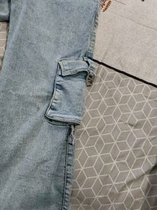 Light Wash Cargo Jeans