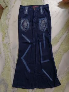 Fish Cut Denim Skirt