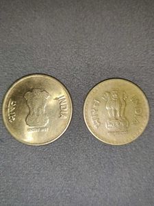 2 Piece 5 Rupees Coin Rare