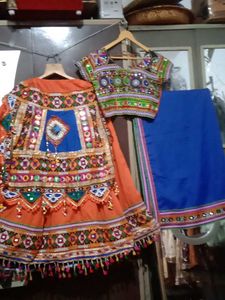 Orenge Multy Garba Choli