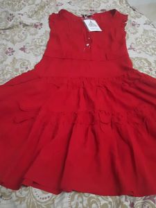 Red Tiered Dress