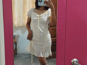 Romantic Cream Mini Dress