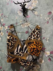 Animal Print Crop Top