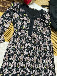Pretty Black Floral Dress