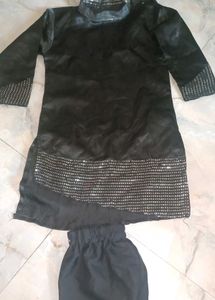 Black sequin dress and pants